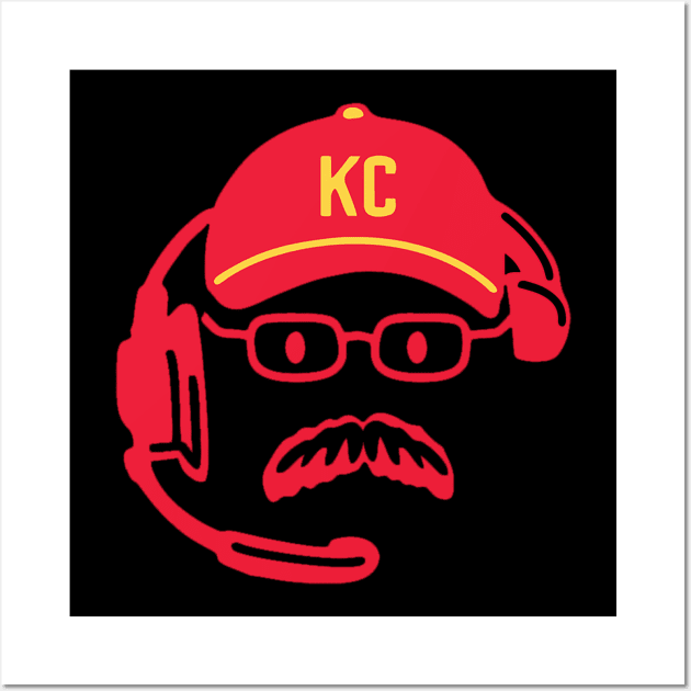 Kansas City Chiefs Andy Reid Wall Art by RetroZest